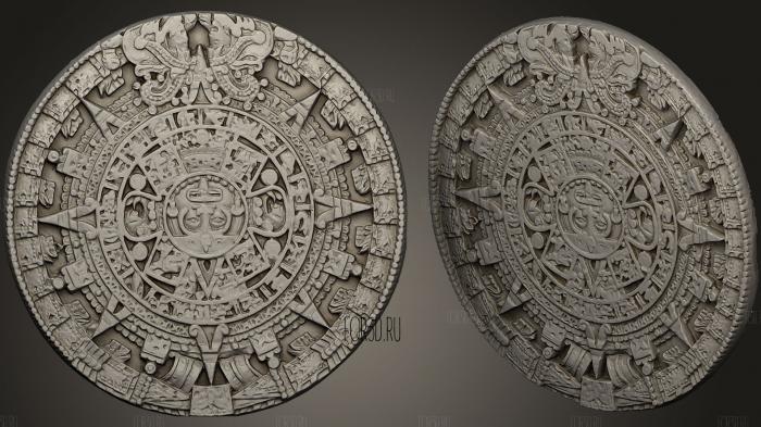 Aztec Calendar stl model for CNC